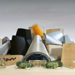 Guggenheim Museum Bilbao, a titanium, glass, and limestone building designed by Frank Gehry.